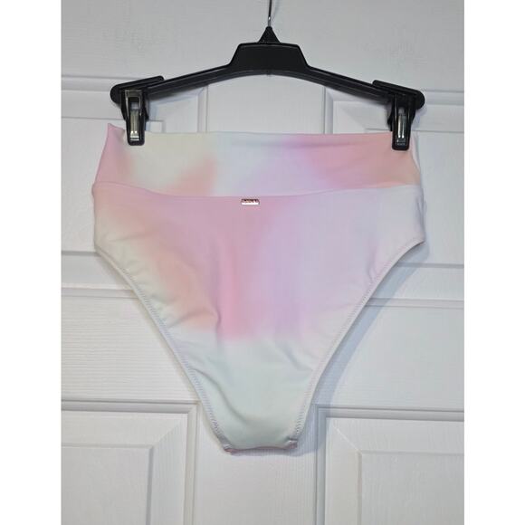 Victorias Secret S White Pink Tie Dye Hipster Bikini Bottom Swimsuit VS Swim NWO - Picture 2 of 8